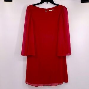 Alice + Olivia red angel wing bell sleeve dress Size Small